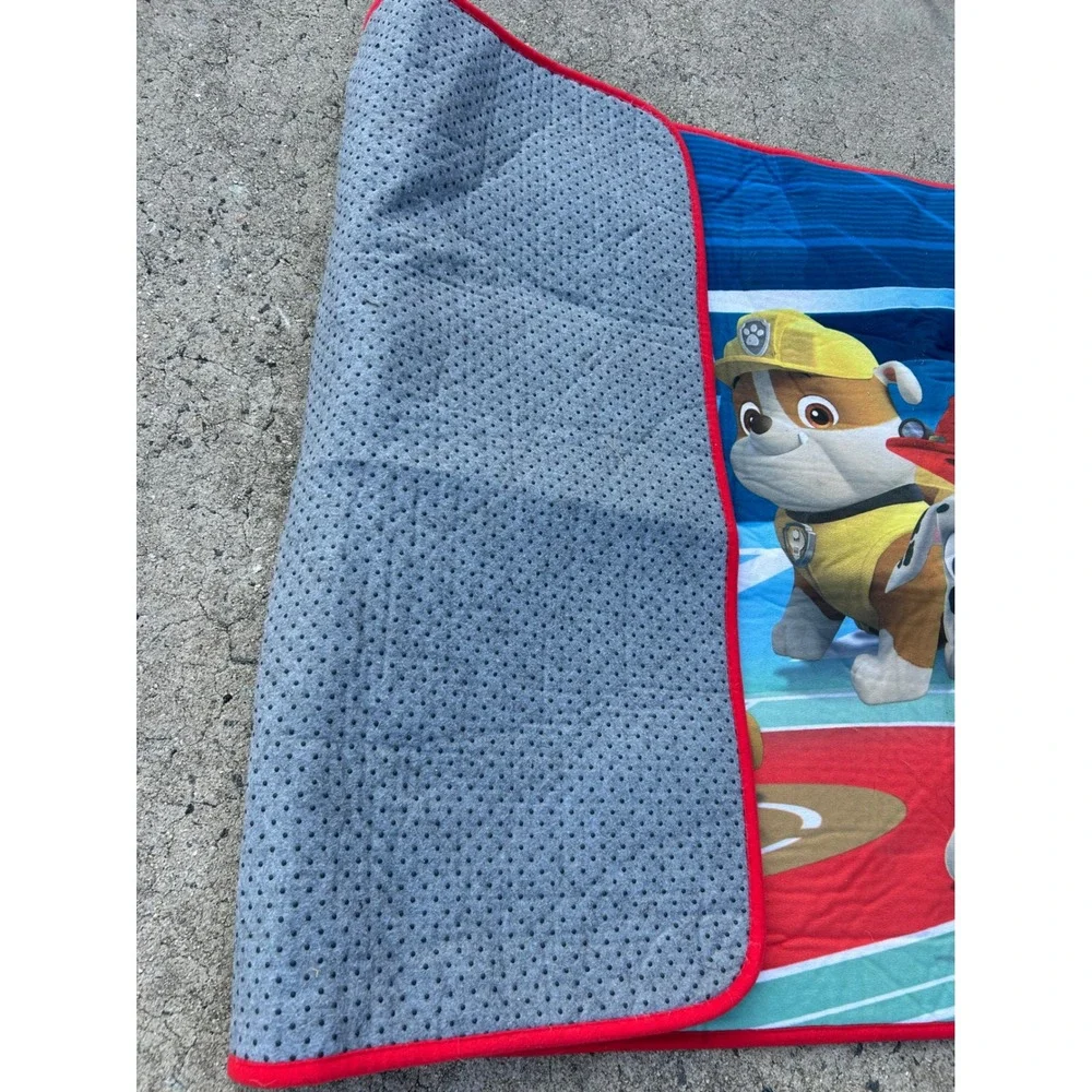 Paw Patrol Quilted Nap Mat 44x30 Blue No Job Too Big Kids Blanket